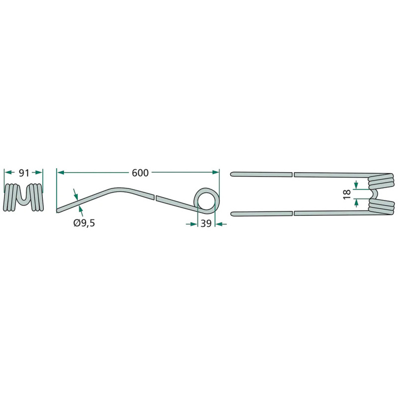 Pero shrnovače Fella pro typ TS k shrnování píce o délce 600 mm