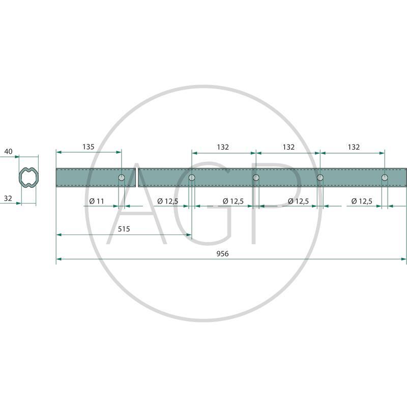 Rameno pera pro Pöttinger, na typy EUROTOP 420, 421, 460N, 461N, 691A, 770A, 771A, 881A, 1251