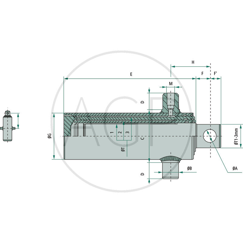 Teleskopický válec .-AM-107-126-147-H1670