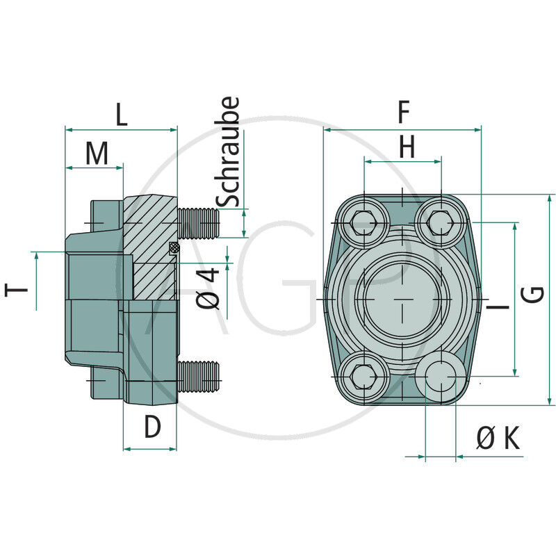 SAE-Příruba 2 3000 BSP 2