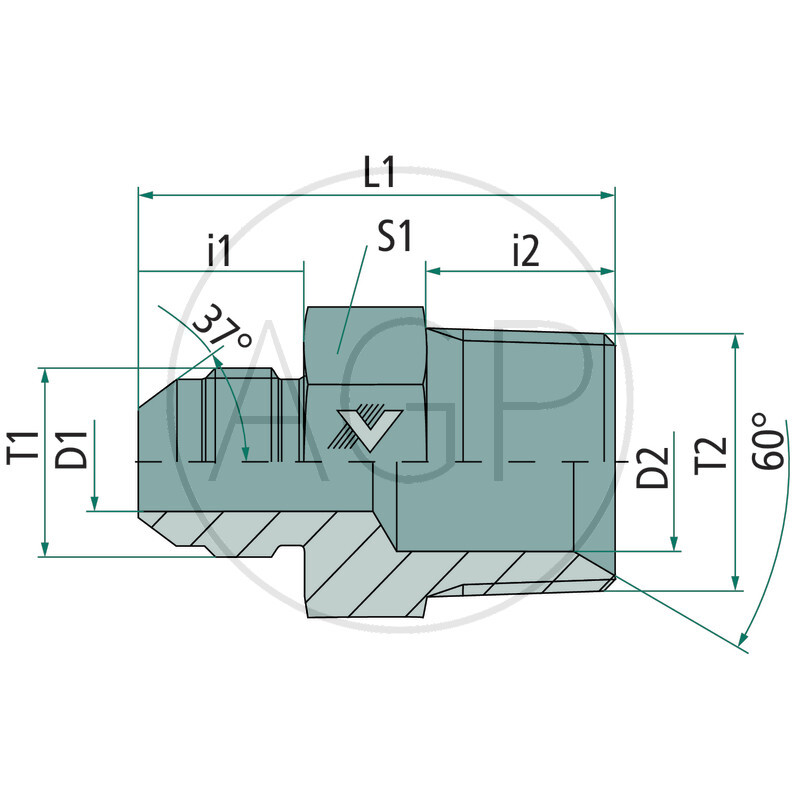 GA-AGJ 7/8 - BSPT 3/8 VA