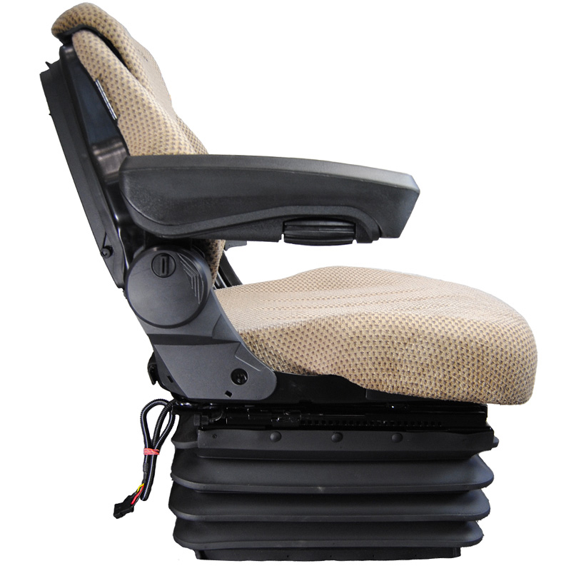 Vzduchové sedadlo Proboss s plnou výbavou, hnědým látkovým potahem s nosností 150 kg vhodný pro John Deere