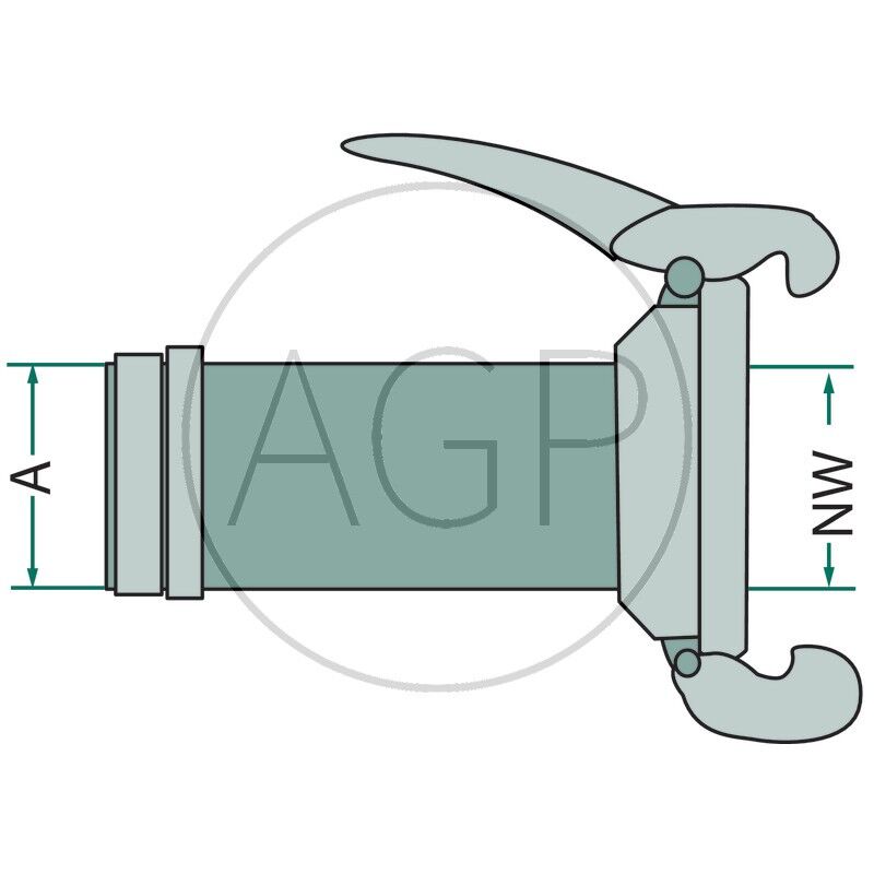 Berselli Ital díl samice 6 A=150 mm spojky pro fekální vozy s hadicovým nátrubkem