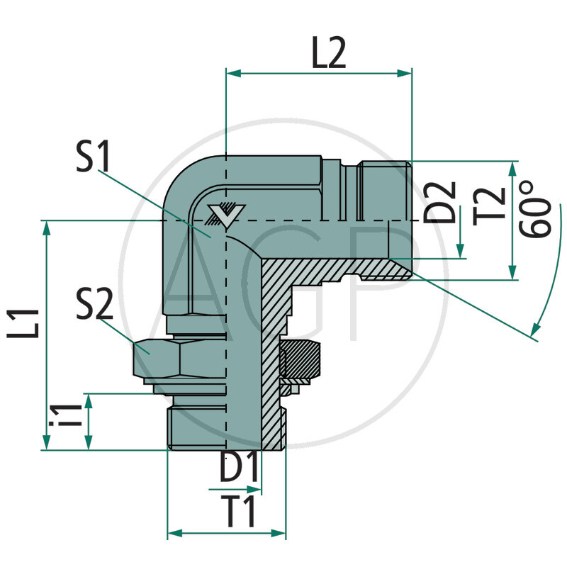 WEE AGR 3/8 - BSPP 3/8 90° VA