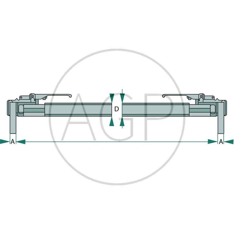 Mezistěnová vzpěra přívěsu hliníková nastavitelná 2400 - 2700 mm