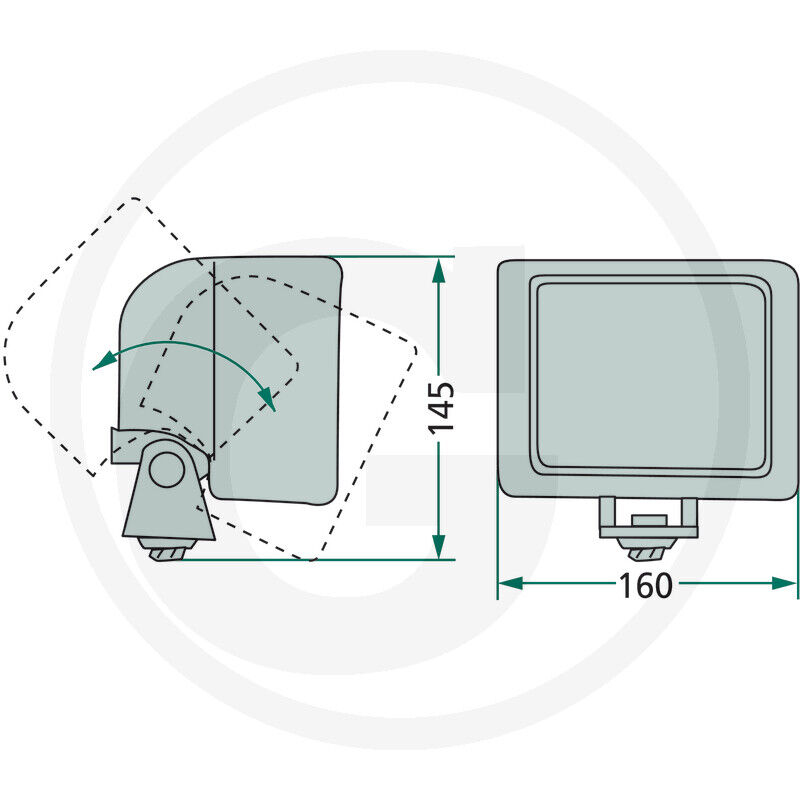 Sklopný světlomet H3 na traktor