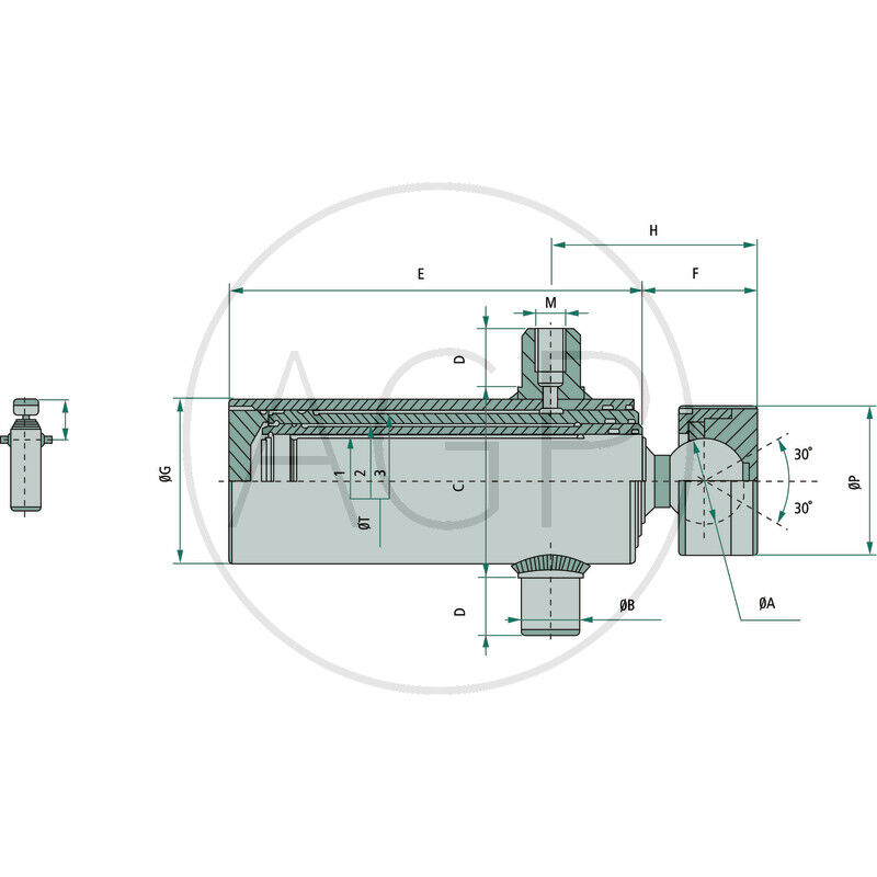 Teleskopický válec .-AO-K-68-88-107-H1160