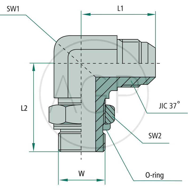 WAE 7/8 M-JIC x 1.1/16 M-UNF