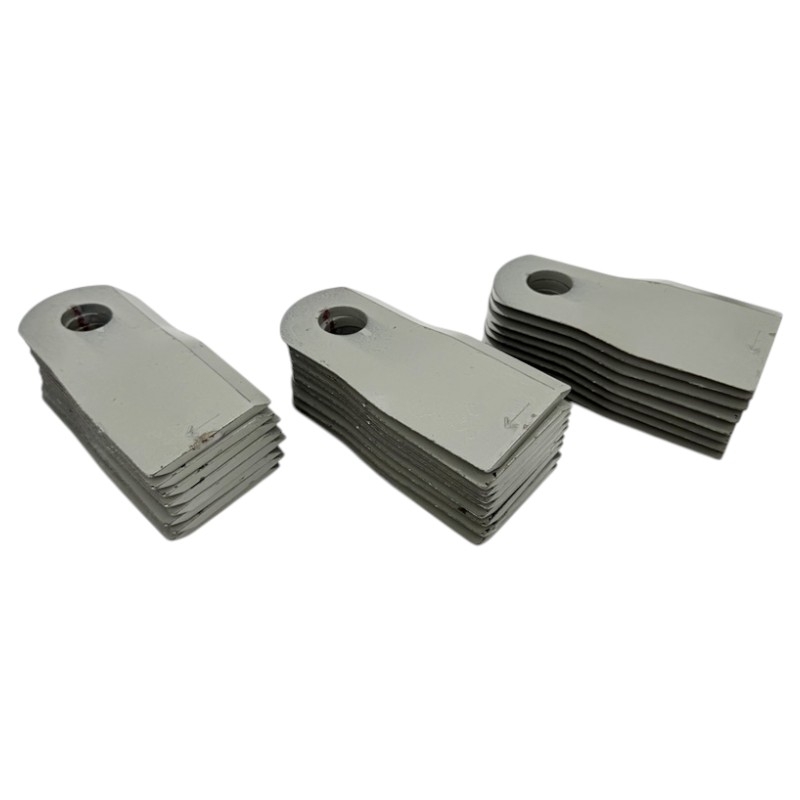 Sada 25 ks pravých nožů Kuhn K6807550 o rozměru 119x54 mm pro rotační diskové sekačky