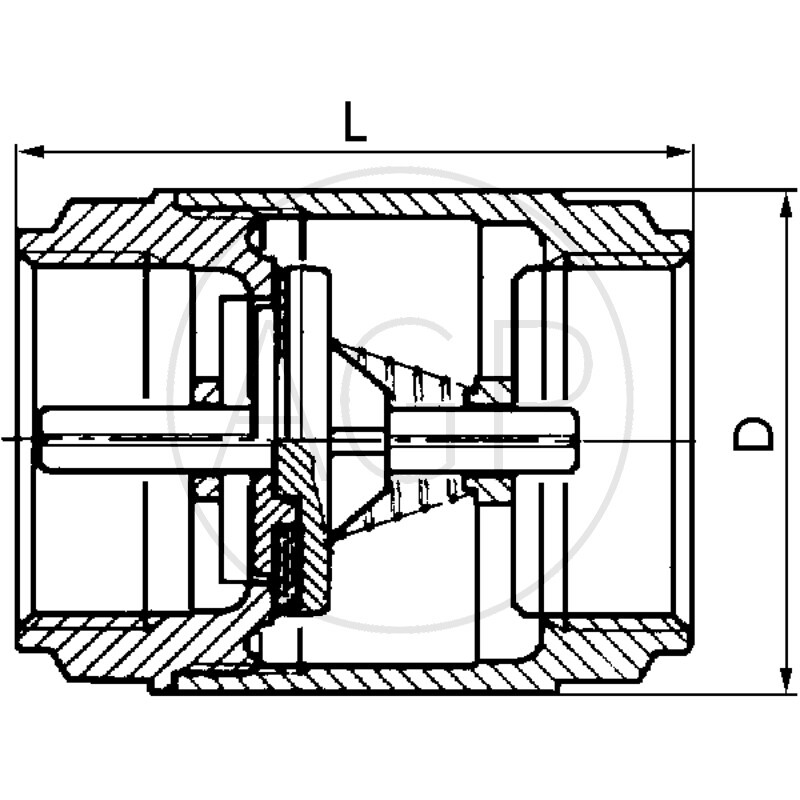 L-RV7-II-3/8-MSv Zpětný ventil