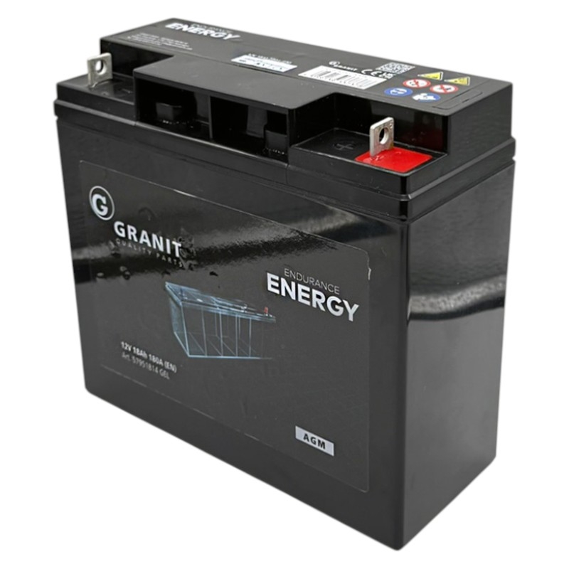 Baterie AGM 12V 18Ah pro zahradní traktory s plochými přípoji