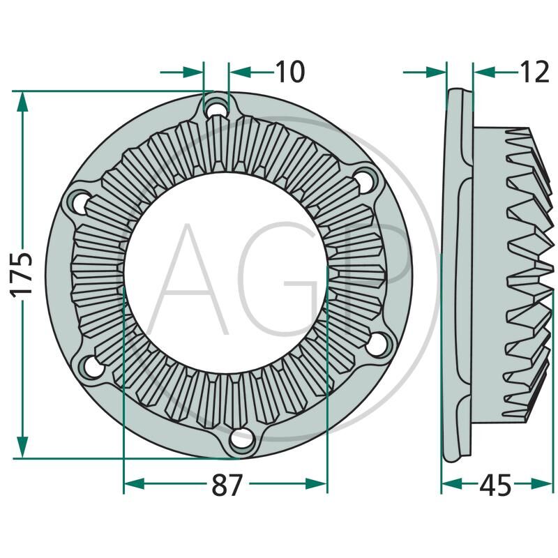 Talířové kolo pro Krone, počet zubů 30, typy TH 450, 530, 540, 680, 790, 800, 1100, 1300