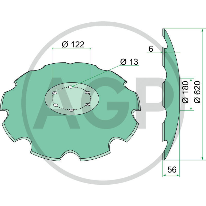 Ozubený disk diskové brány vhodný pro Kuhn