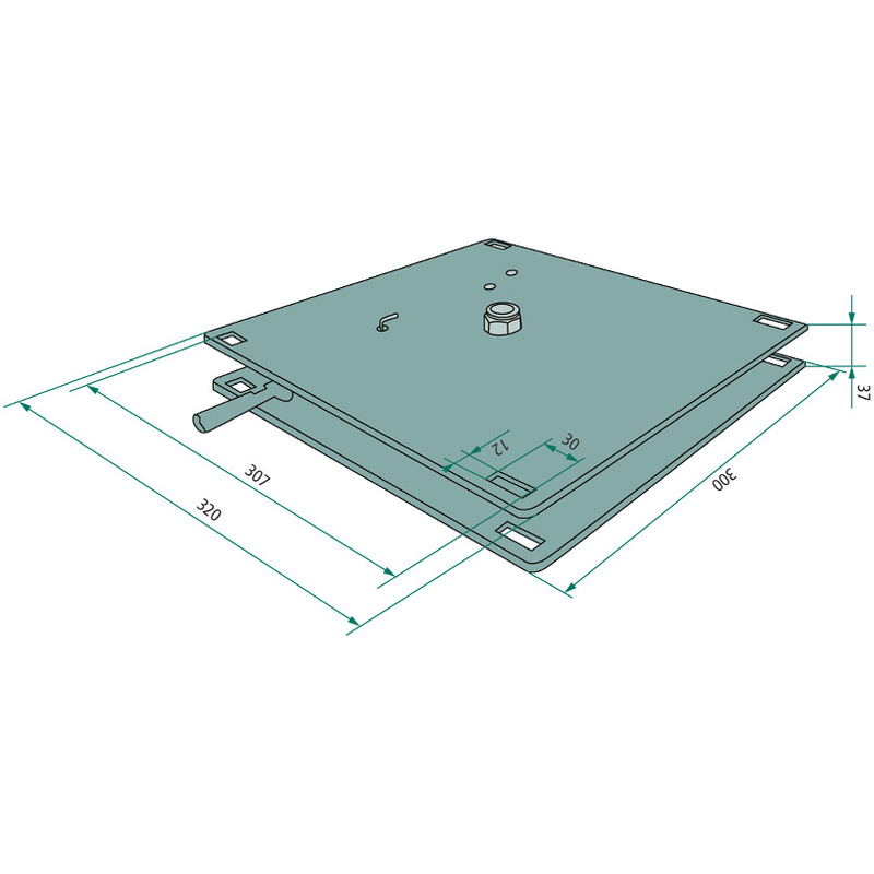 Otočná deska k vzduchovým a mechanickým sedačkám do zemědělských a stavebních strojů