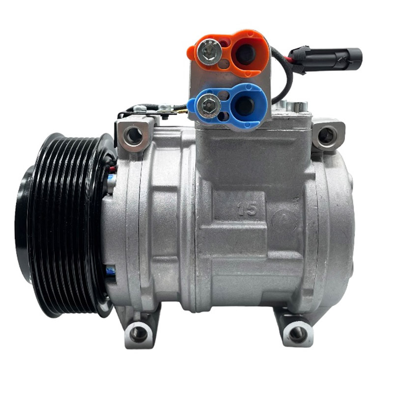 Kompresor klimatizace 12V pro traktory John Deere a Claas o průměru řemenice 125 mm