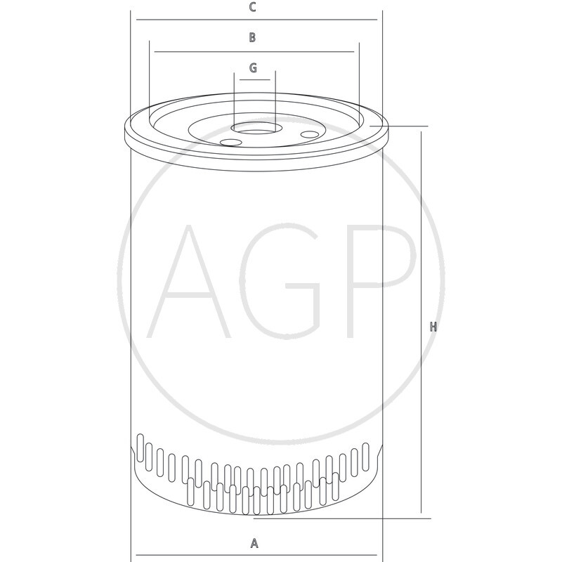 Palivový filtr vhodný pro New Holland, Kubota, Massey Ferguson a John Deere