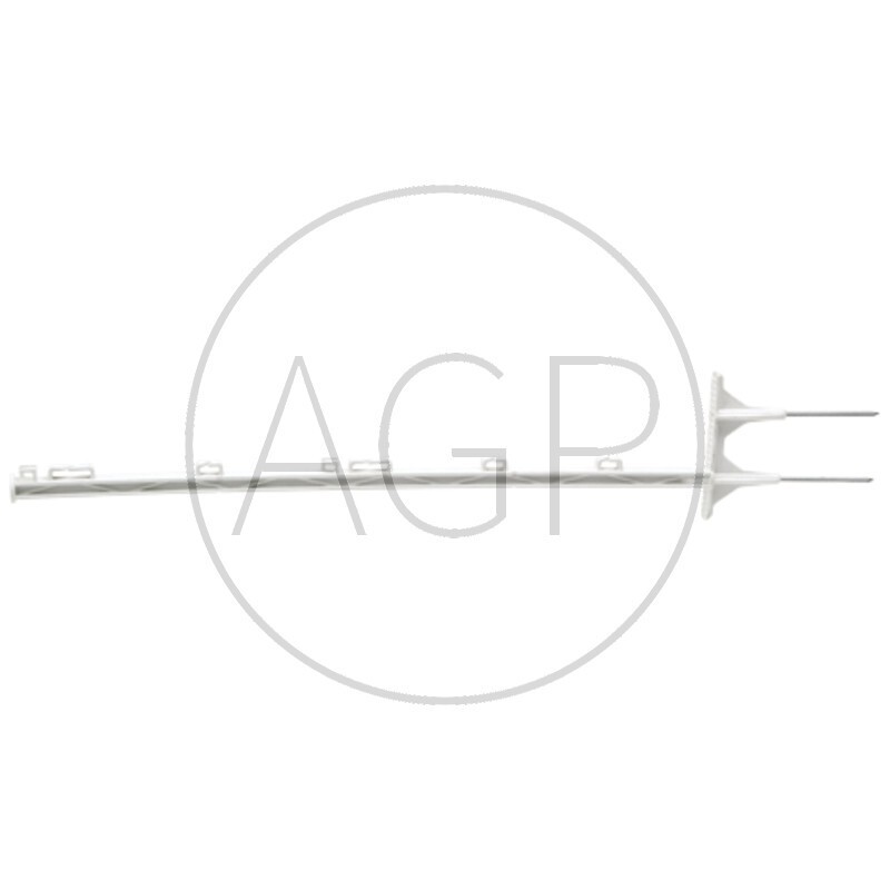 Bílý plastový sloupek s dvojitou špičkou 105 cm pro elektrický ohradník