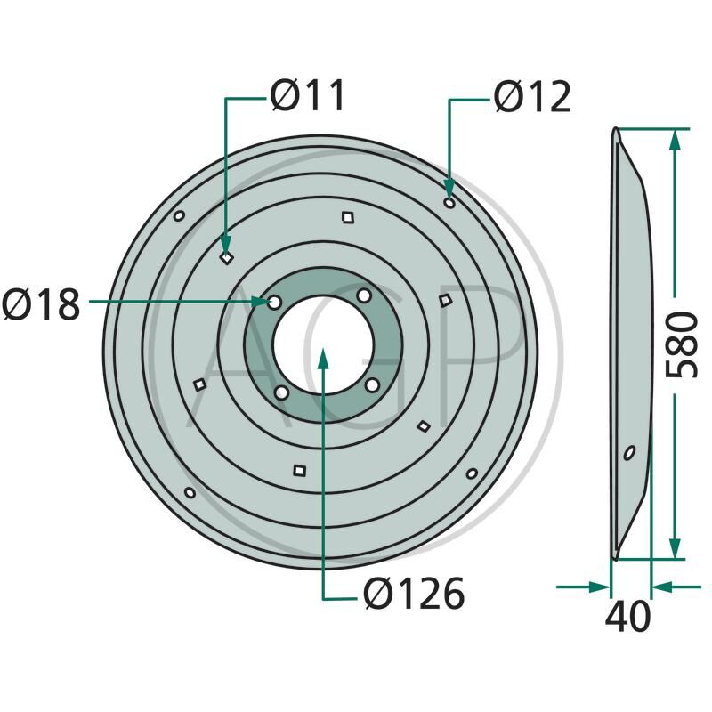 Kluzný talíř žacího stroje Fella, na typy KM 265F, 270F