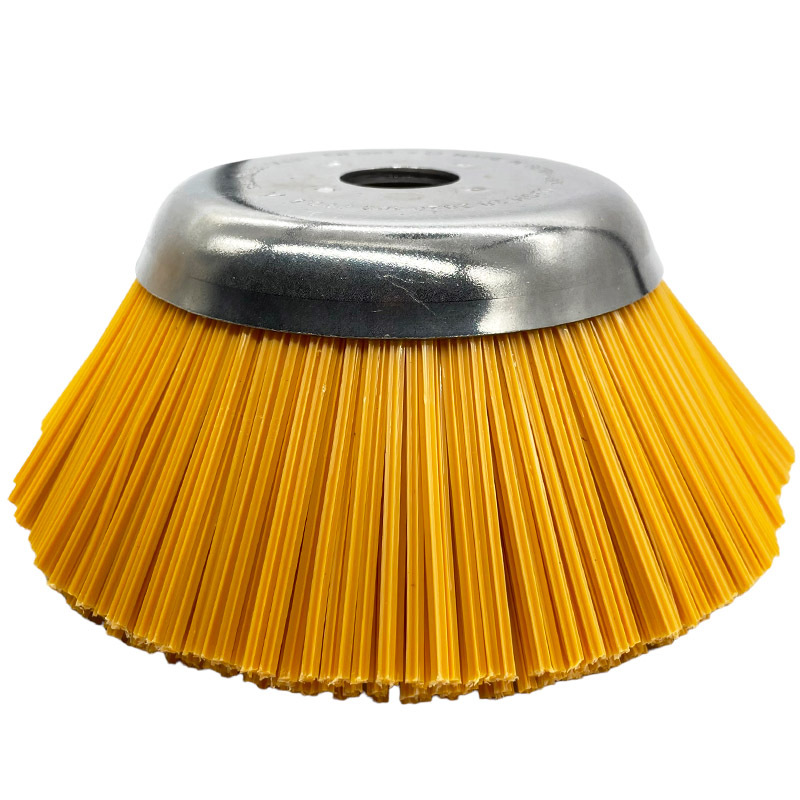 Plastový kartáč PBT na plevel pro křovinořez o vnějším průměru 180 mm a otvorem 25,4 mm