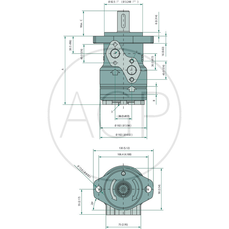 Motor BREC 250cc D=25mm G 1/2“
