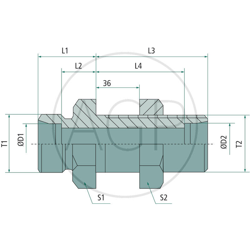 Přímé přepážkové šroubení X-GSV 10 L se závitem M16 x 1,5