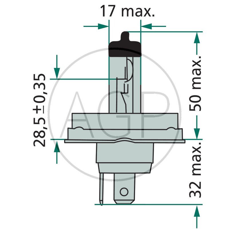 Levý i pravý obdélníkový světlomet pro traktory Zetor různých typů