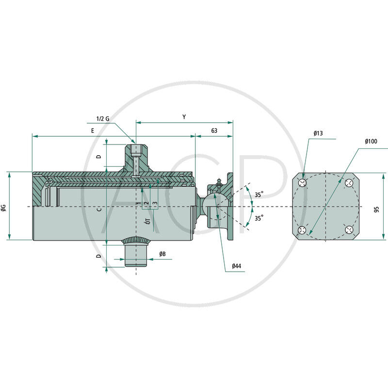 Teleskopický válec .-AO-K-45-61-76-91 H726