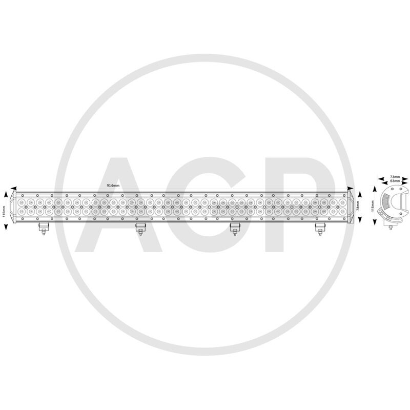 LED pracovní rampa, LED světlo s 78 LED diody o výkonu 234 W, pracovní LED lampa na 9-33 V