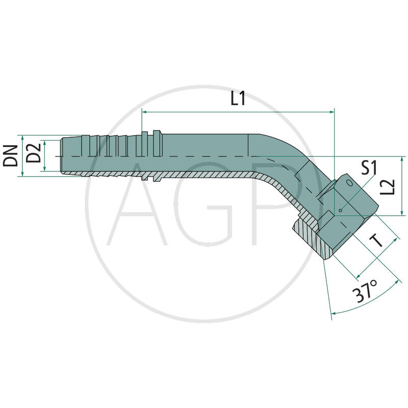 PN 12  DKJ 7/8 45° VA