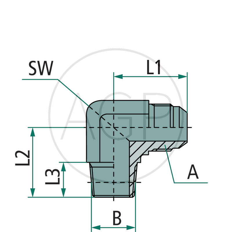 WA 3/4 M-JIC x 1/2 M-NPT