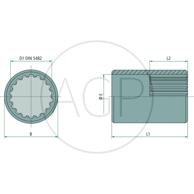 Objímka spojky 40x36 Z=20