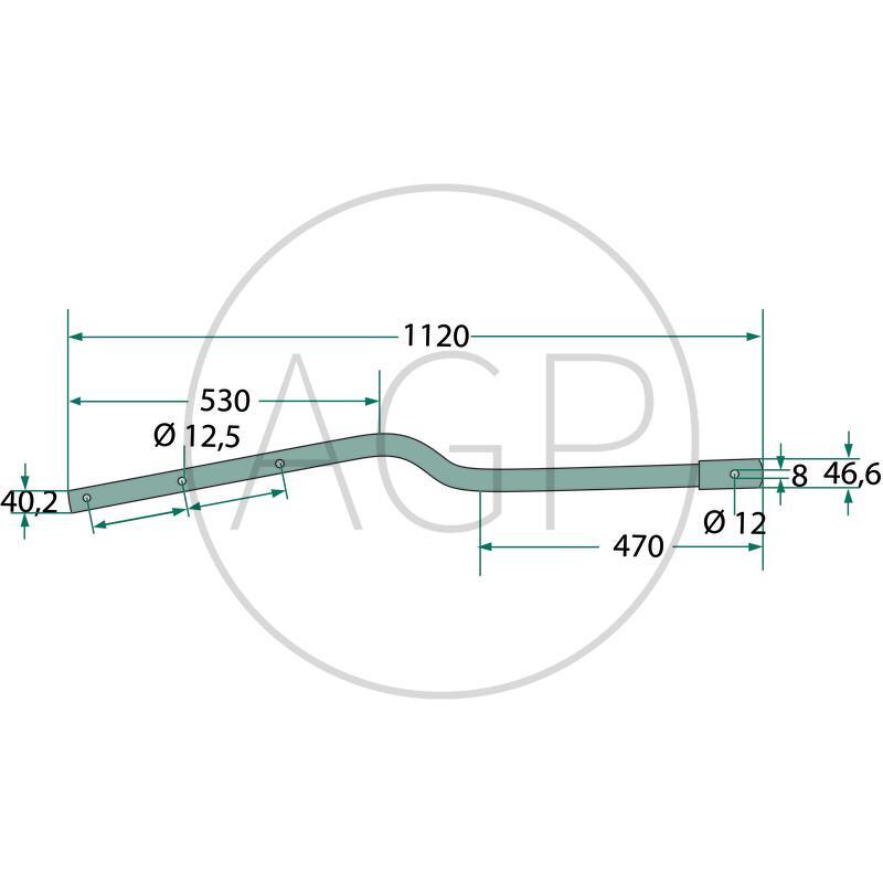 Rameno pera pro Kuhn, na typy GA 6000, 6002, 6501