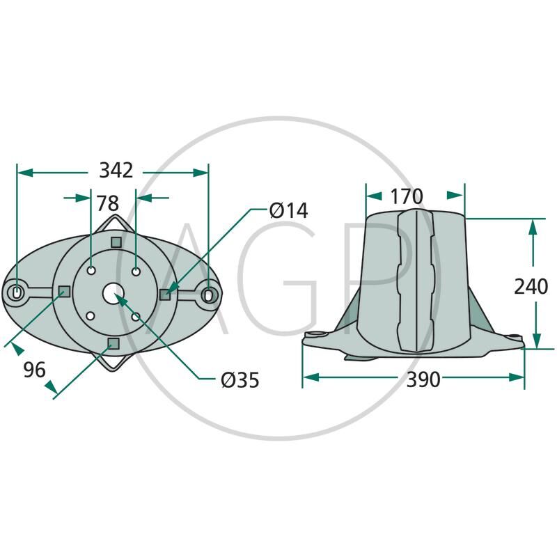 Žací kotouč pro Kuhn, na typy GMD 400, 500, 600, 700, FC 240P, 280P, 280F