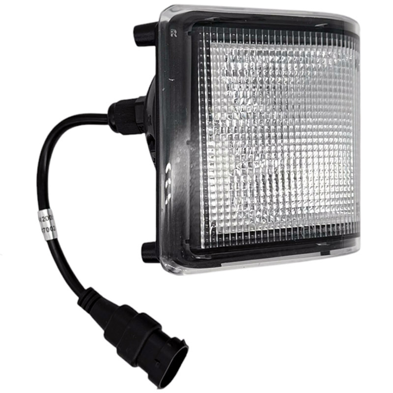 Boční pravé pracovní LED světlo do masky kapoty traktoru John Deere