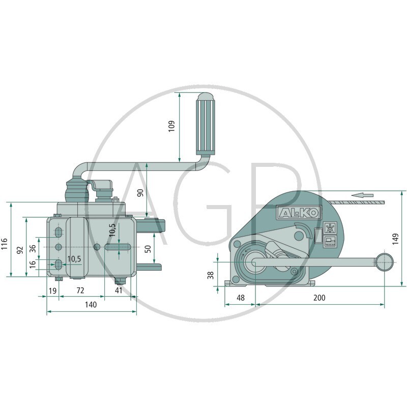 AL-KO Naviják typu 450 A automatika, bez lana