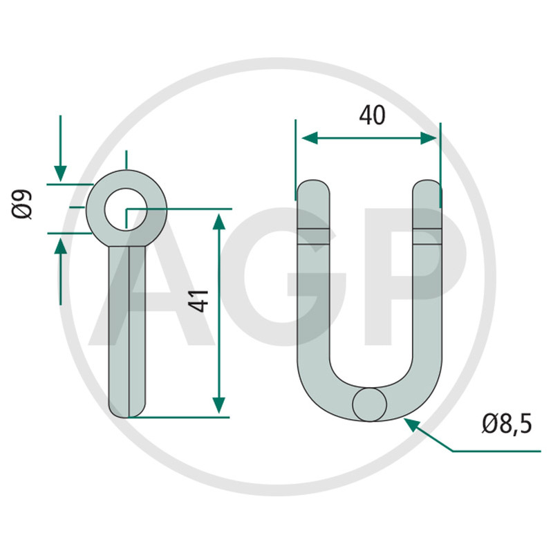 Článek řetězu vhodný pro Agritec