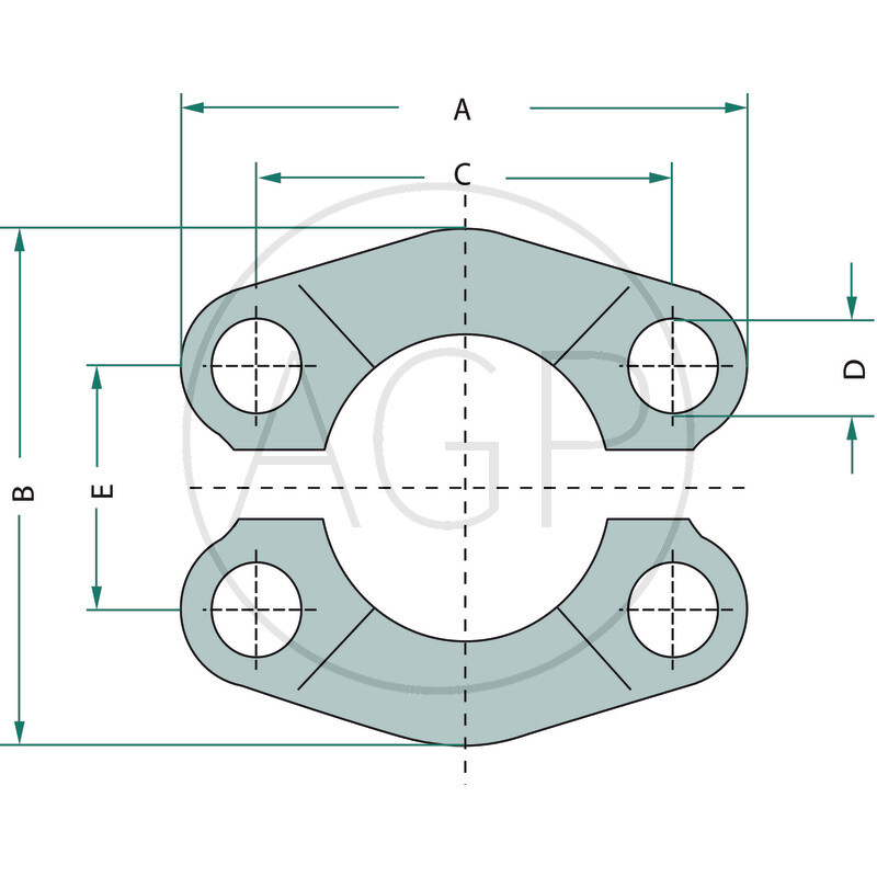 SAE Přirubová polovina 3000 - 1/2