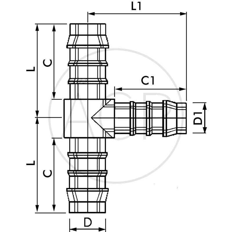 E-TVr-6-5-6-PA T-spojka