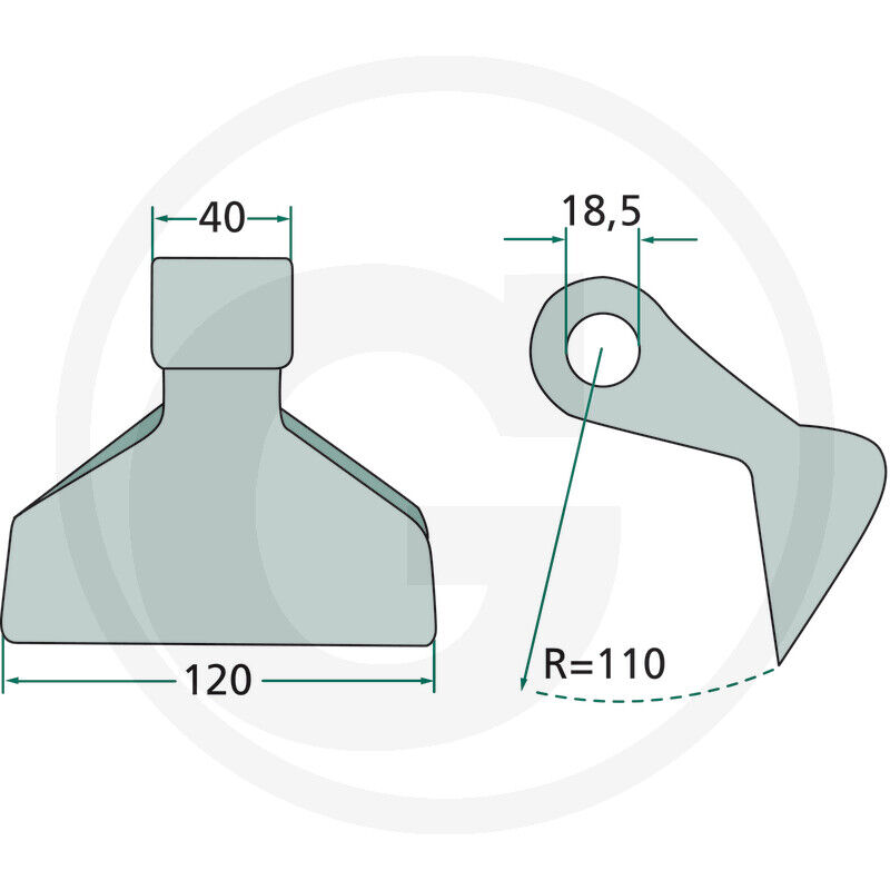 Kladívko mulčovače pro OMARV