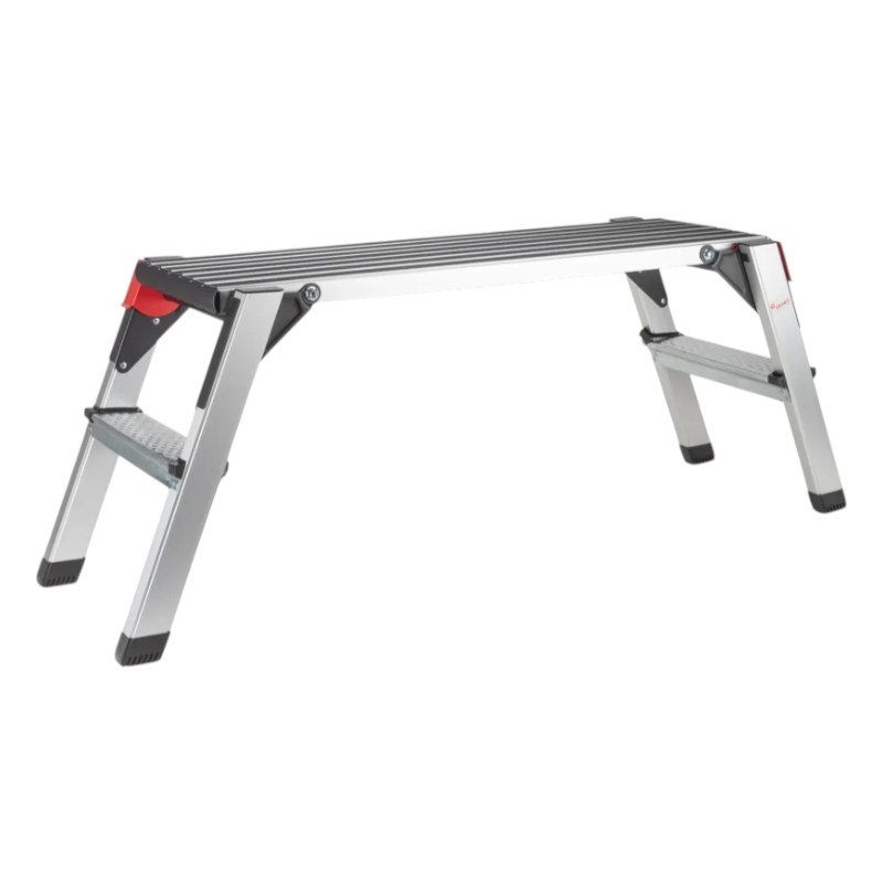 Hliníková pracovní plošina o šířce 1270 mm a výšce 500 mm o nosnosti 150 kg