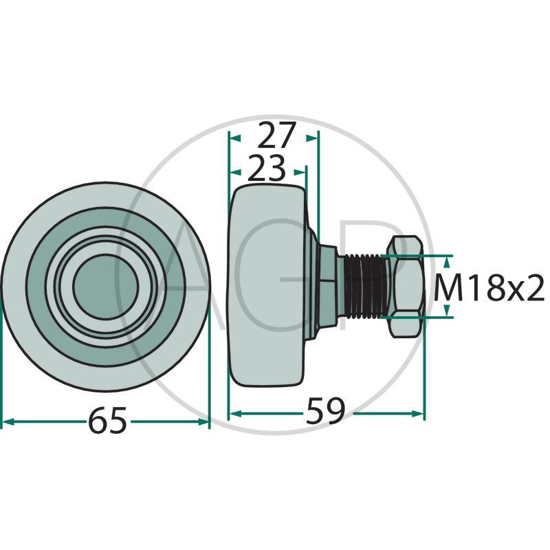 Váleček pístu pro Welger, na typy AP 42, 52, 53