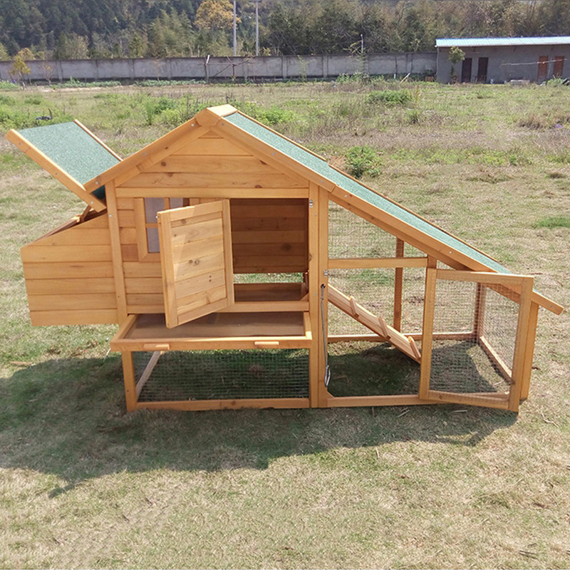 Kurník pro chov slepic ze dřeva s výběhem 