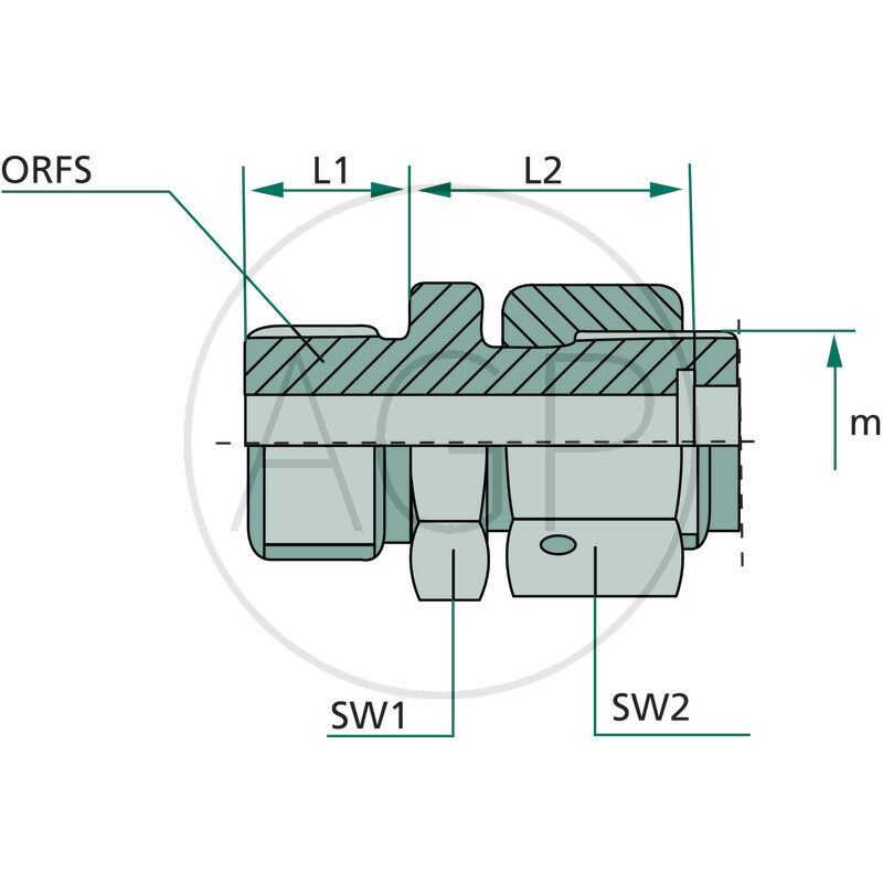 GA 1.3/16 M-ORFS x 18L FS-MET