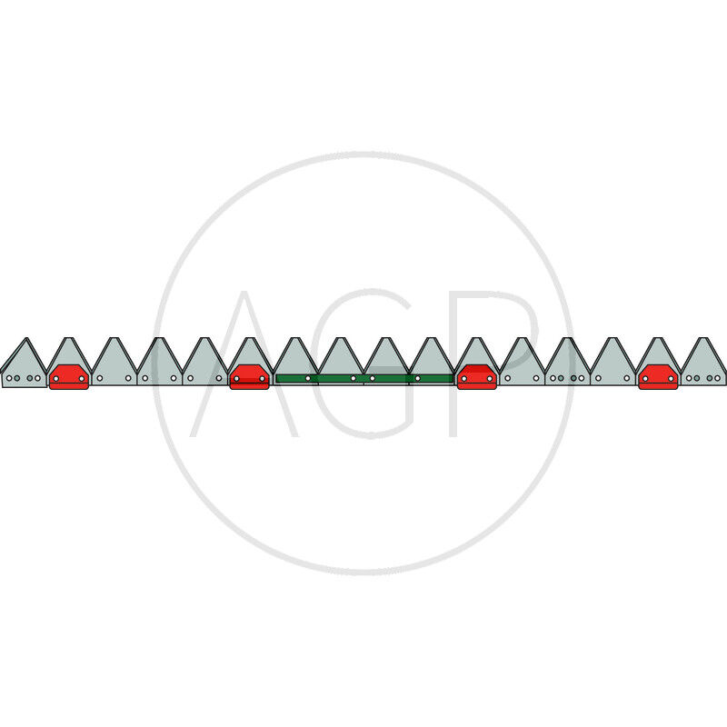 Nůž žací lišty ESM o délce 1450 mm s počtem 19 čepelí, FL 2 / 7, s počtem děr 2x122 mm