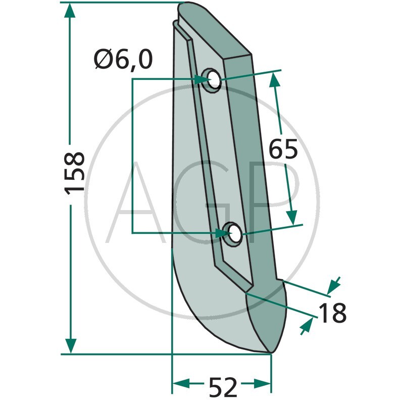 Ostří secí botky vhodné pro secí stroj Saxonia, ostří secího stroje Saxonia