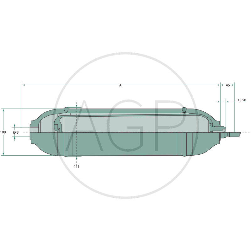 Tlakový membránový akumulátor ACSL 2500 cm? G3/4