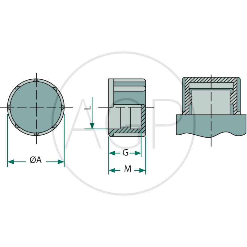 Šroubová krytka se závitem M24 x 1.5 v balení 50 ks