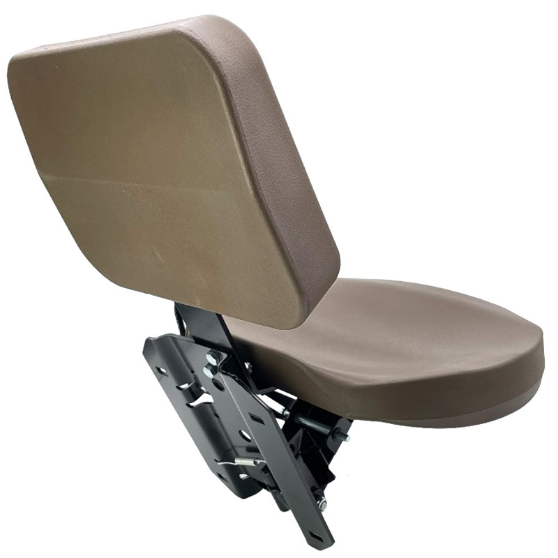 Sedadlo spolujezdce v hnedé barvě s možností sklopení pro traktory John Deere