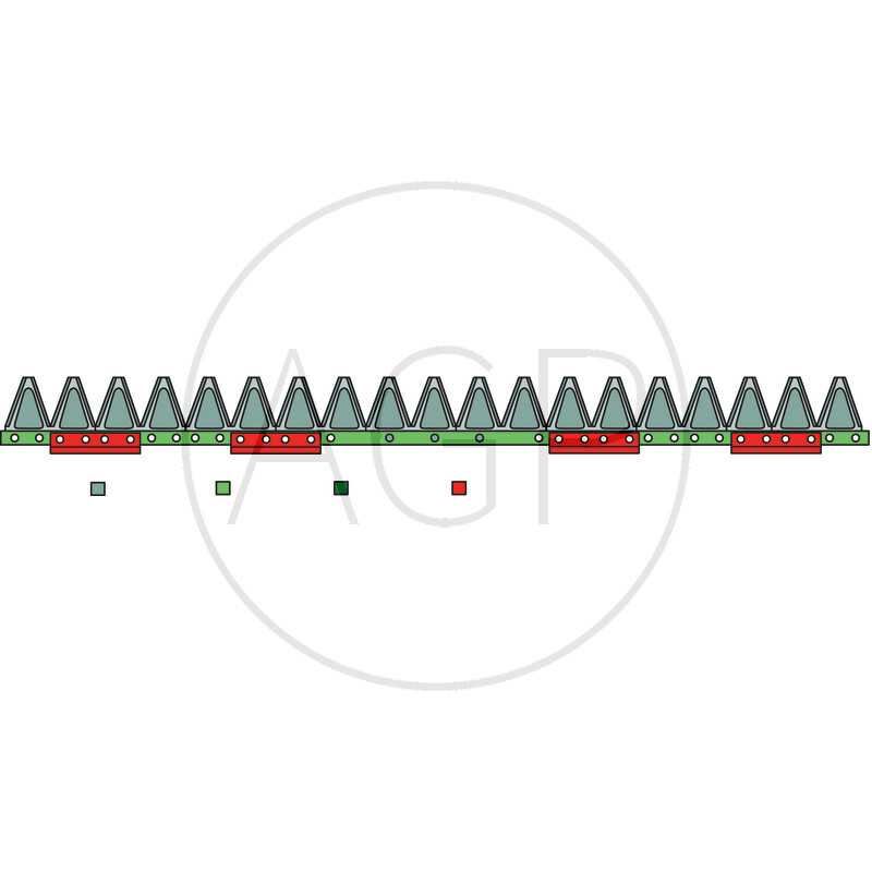 Nůž žací lišty ESM o délce 710 mm s počtem 14 čepelí, FL 3+4