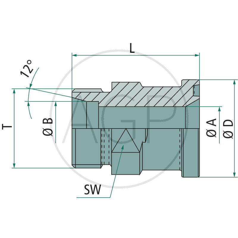 SAE ADAPTER 1.1/4 3000 PSI x 35L (45X2)